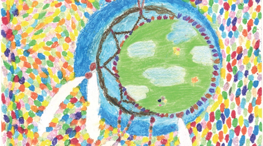 Carte de voeux realisé par un élèves lors du concours Un Monde de Rêves en décembre 2020